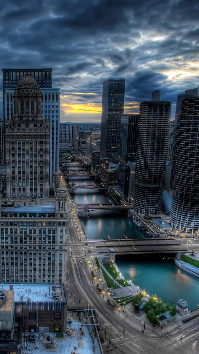Chicago City Illinois iPhone Se Wallpaper Beautiful