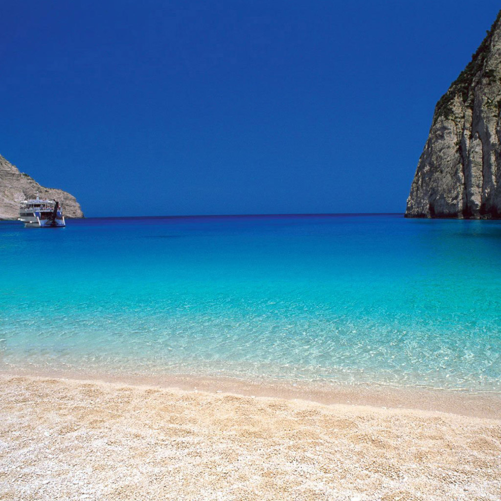 Beach In Greece iPad Wallpaper iPhone