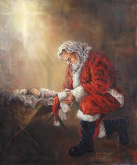 Santa And Baby Jesus Jolly Ol St Nicholas