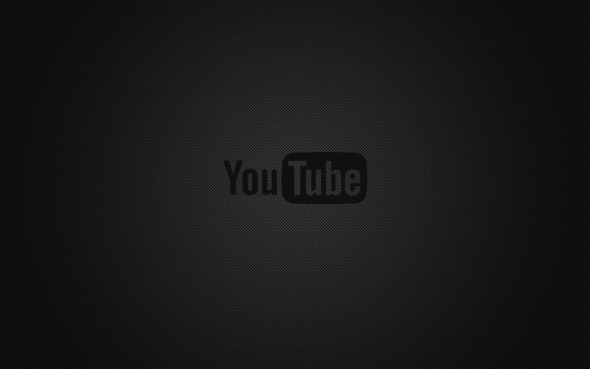 Download Dark Youtube Logo On Black Background Wallpaper