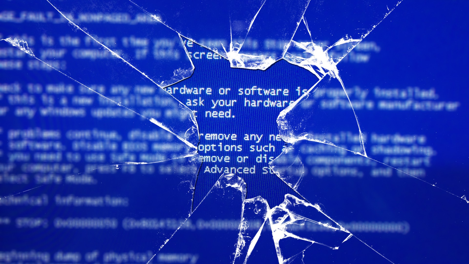 Broken Screen Background Realistic Cracked And