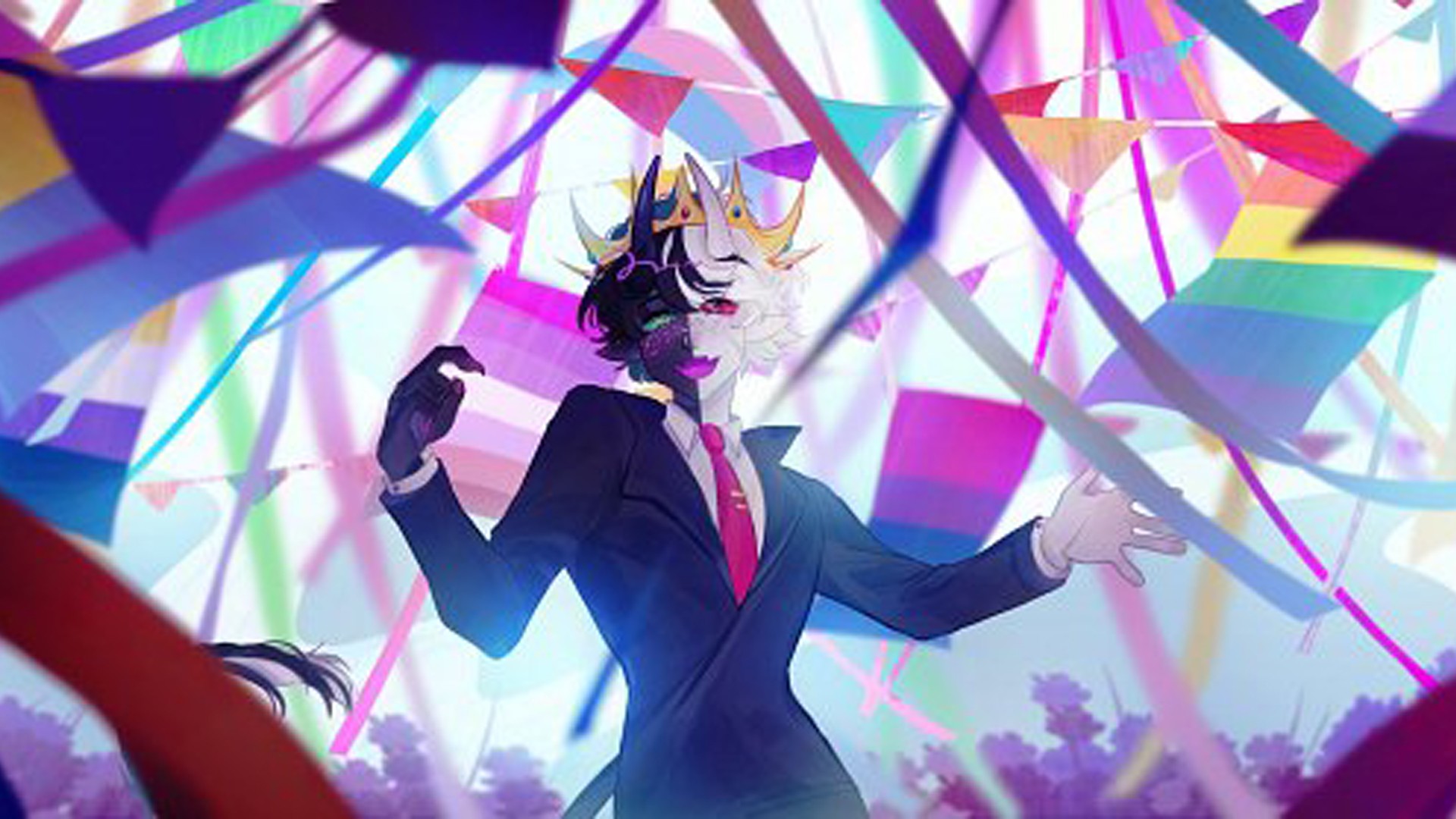 Colorful Face Ranboo Dream Smp HD Wallpaper