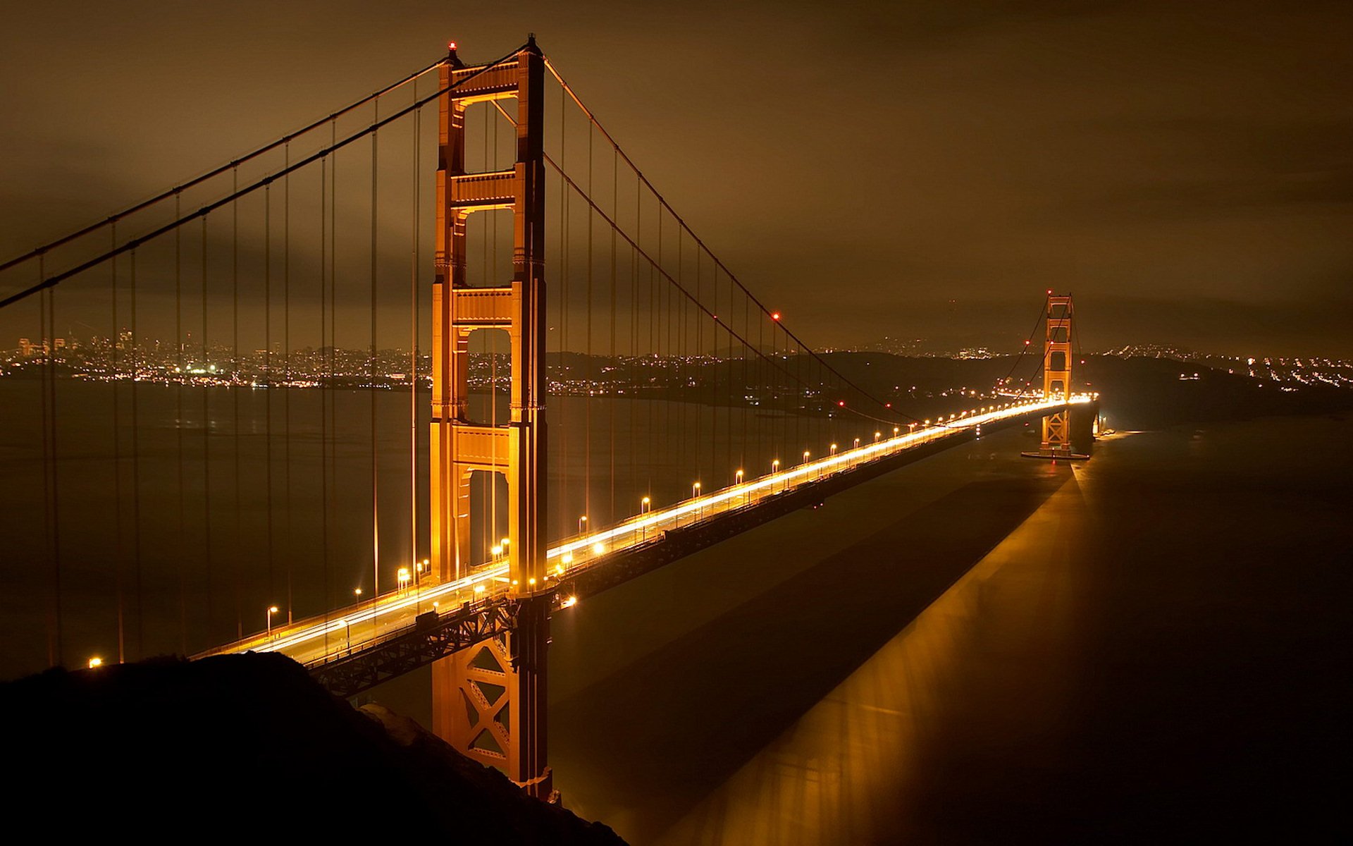 Puente Golden Gate De Noche Fondos Pantalla Gratis