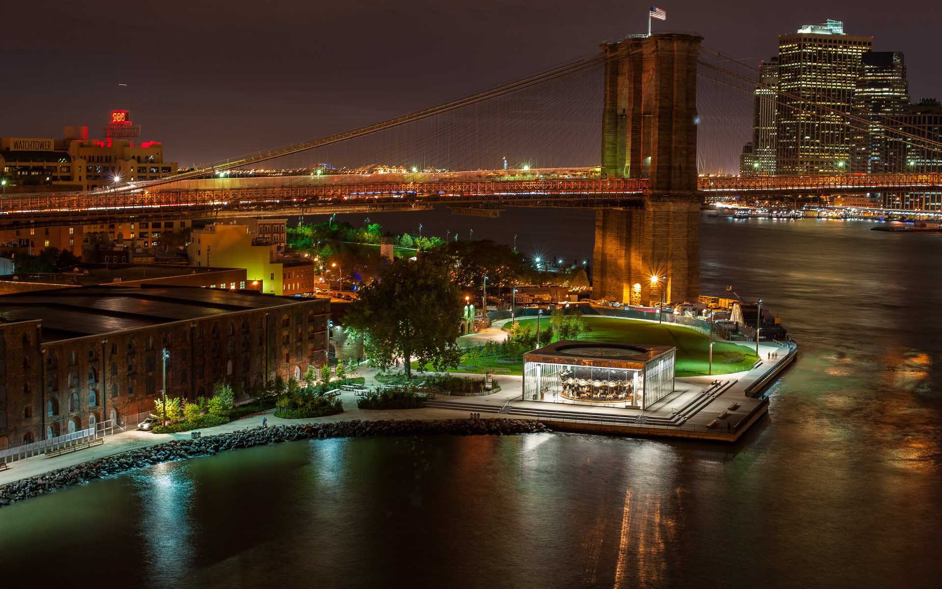 New York Skyline Brooklyn Bridge Wallpaper HD