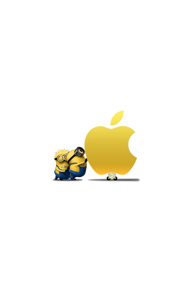 Minions Stealing App logos background for your iPhone download free
