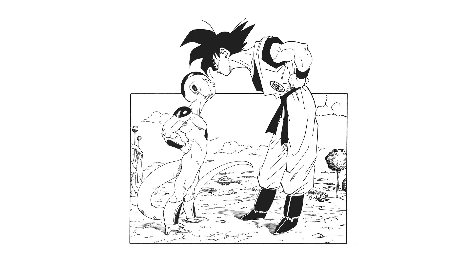 895726 Dragon Ball Son Goku manga Frieza Dragon Ball Z simple