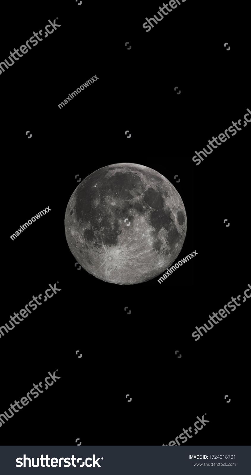 Aesthetic Black Moon Wallpaper Astronomical Stock Photo