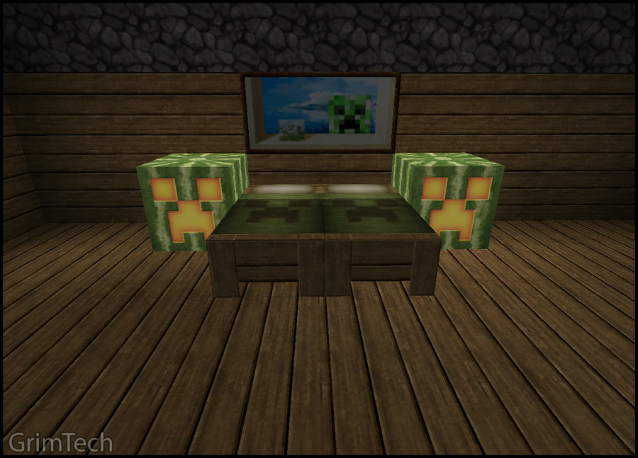 Free Download Minecraft Bedroom Set By Patrickjr 900x647