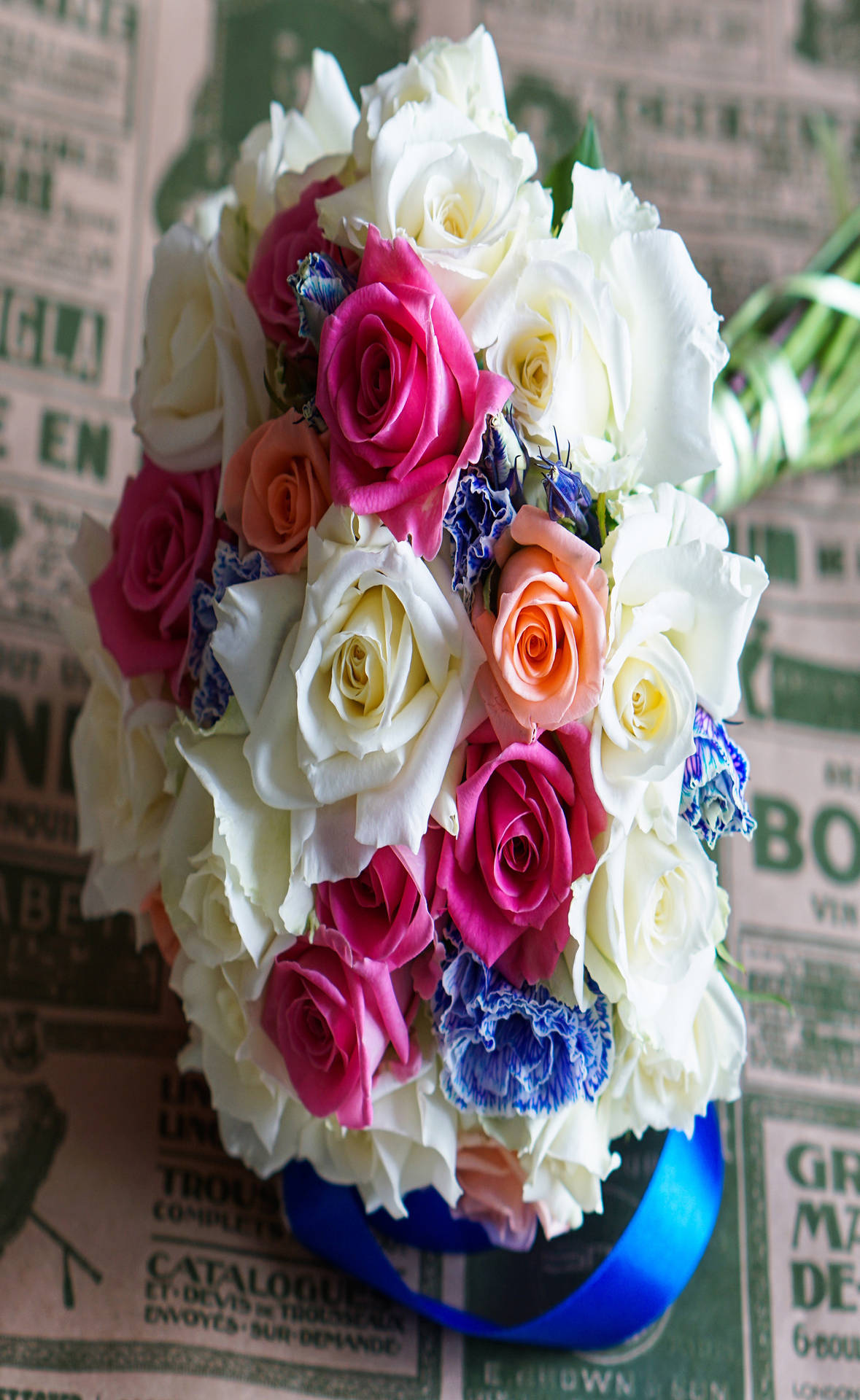 Full HD Phone Roses Bouquet Wallpaper