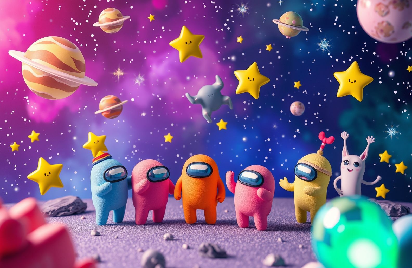 Cute Among Us Wallpaper