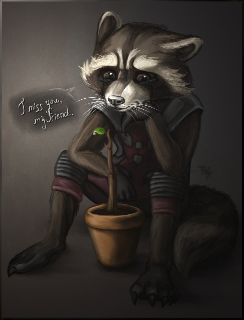 Rocket Raccoon And Groot By Rainbowspine