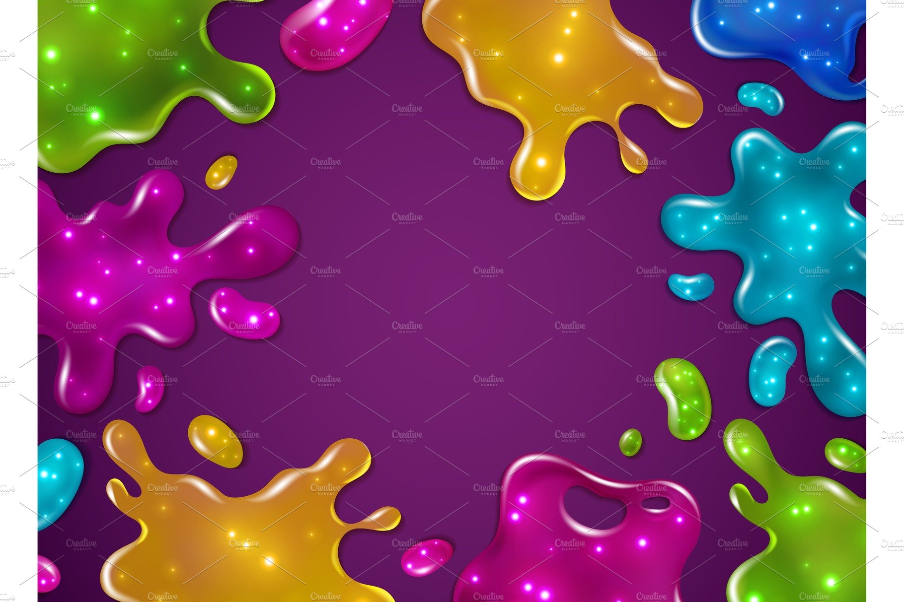 Color Slime Background Glossy Pre Designed Vector Graphics