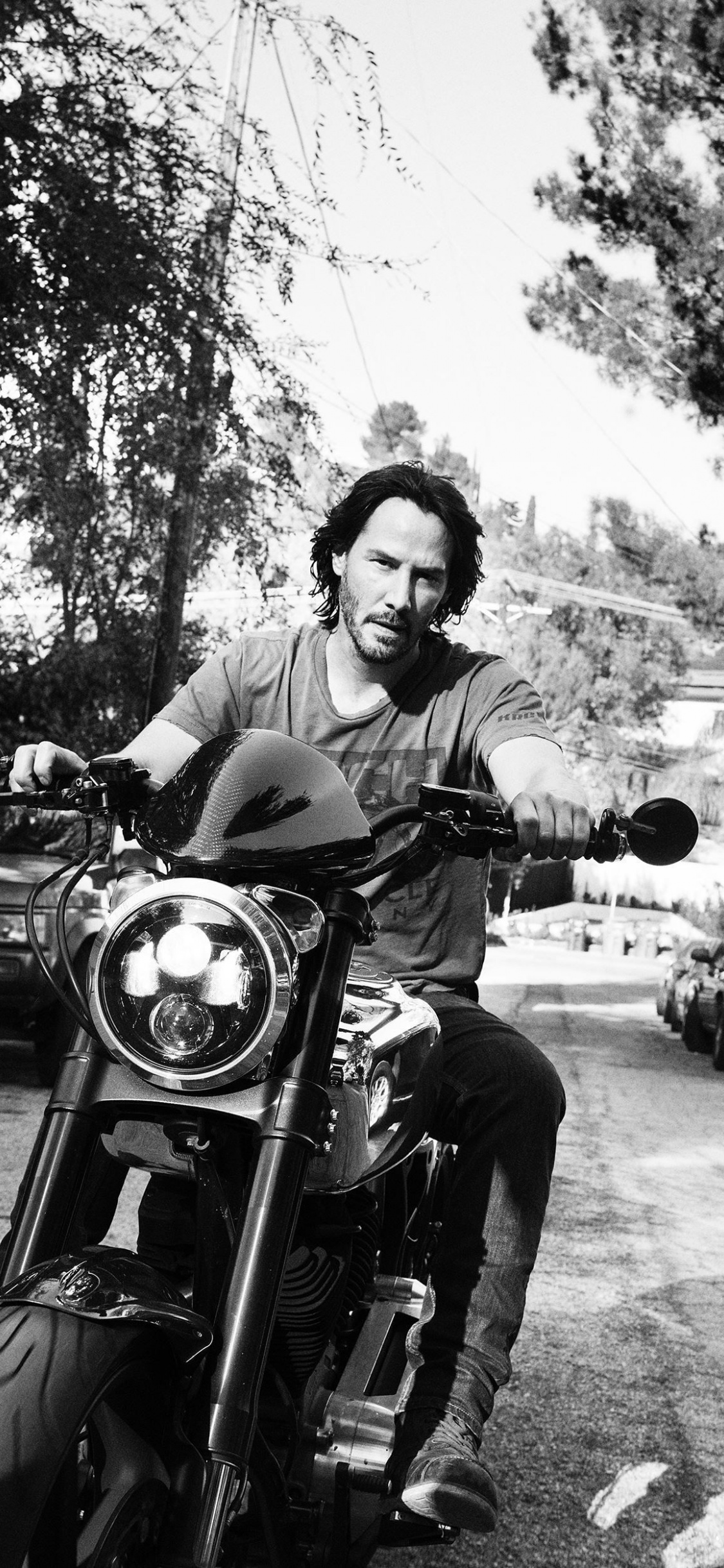 Wallpaper Keanu Reeves On Bike Actor