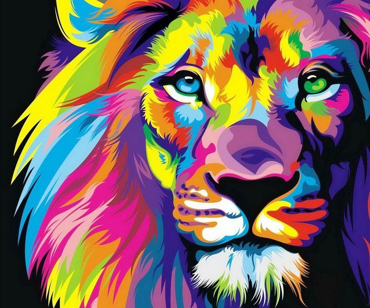Neon Lion Wallpaper Animals In Art And