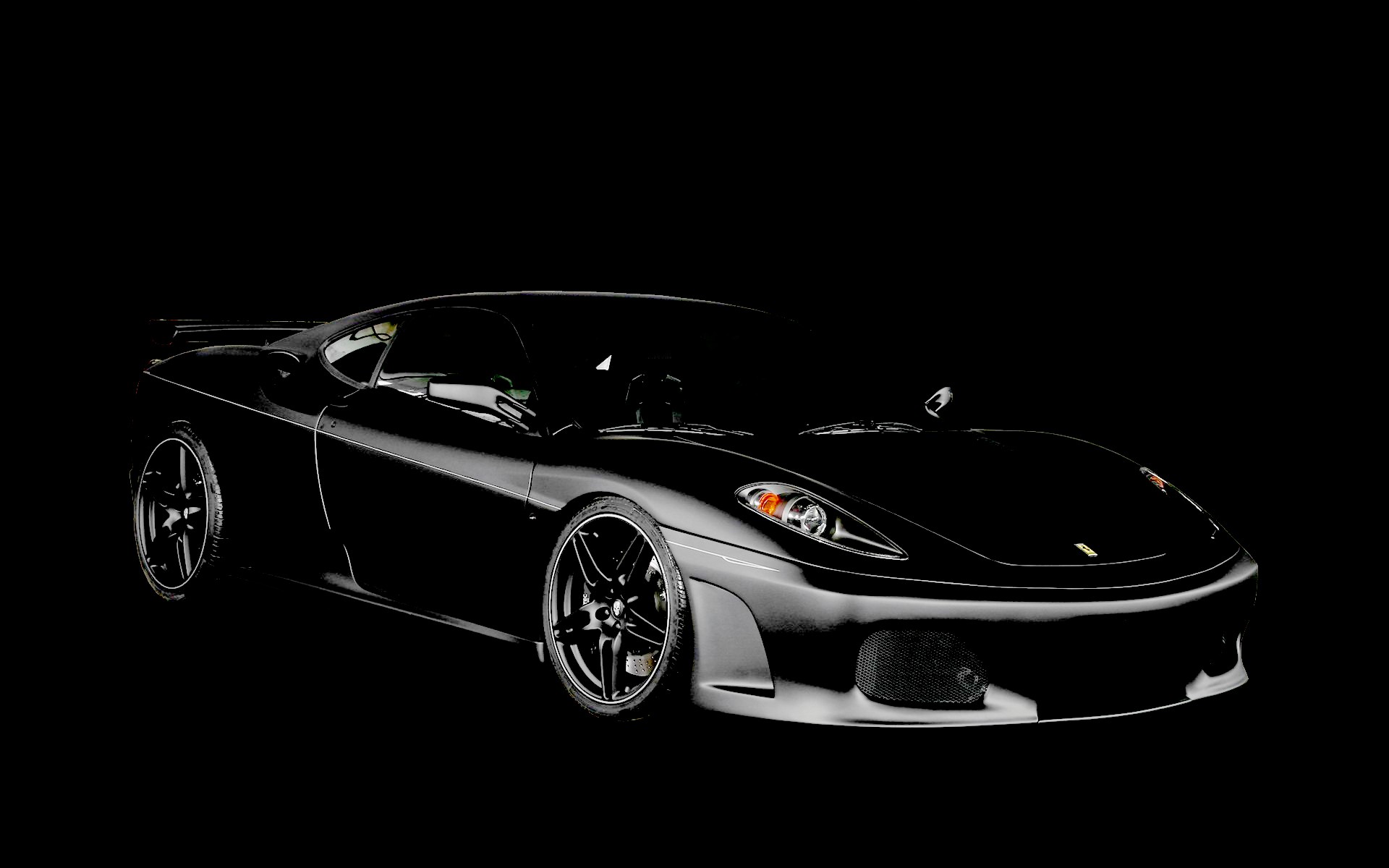 Black Dark Cars Ferrari Vehicles F430