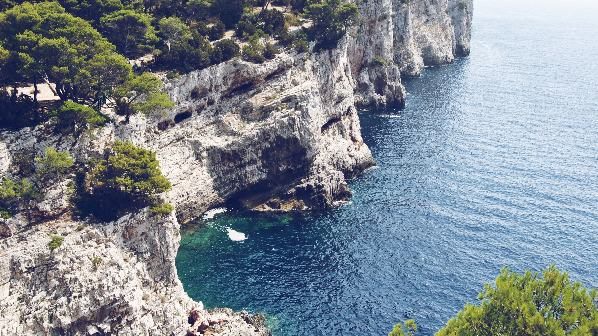 Cliffs Croatia Sea Wallpaper