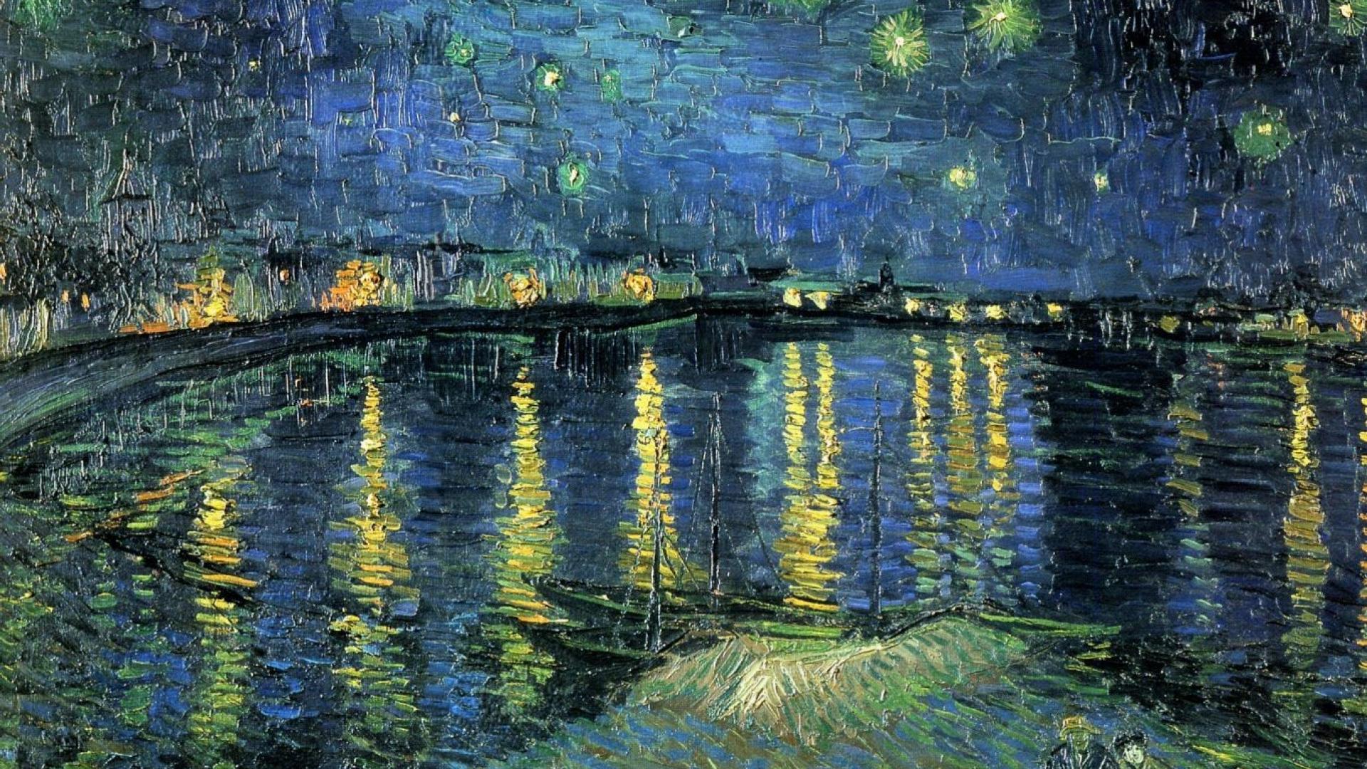 Van Gogh Starry Night Over The Rhone Wallpaper