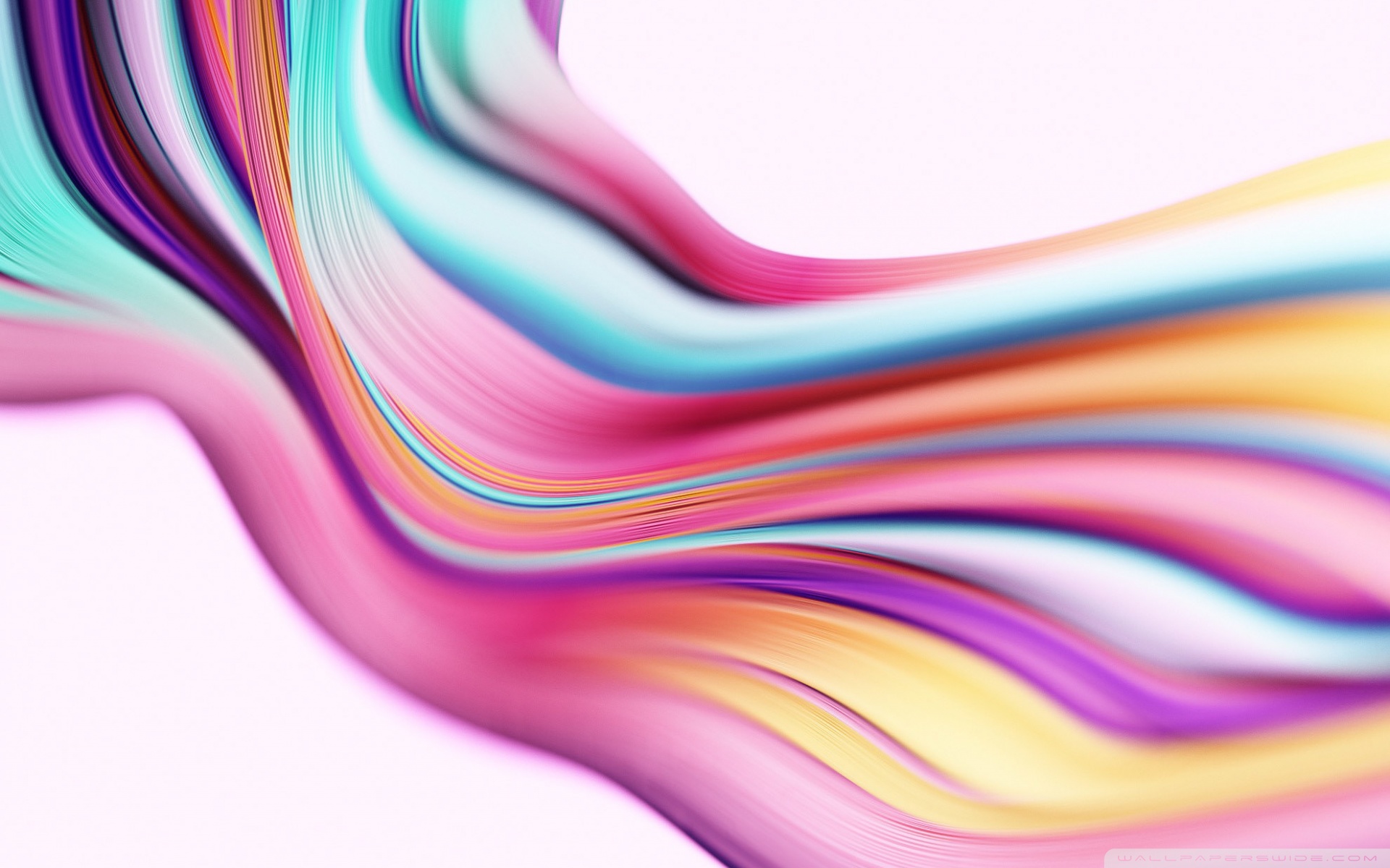 Colorful Abstract Wave White Background Design Ultra HD Desktop 1920x1200