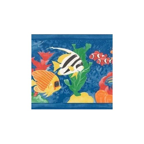 Wallpaper Border Bright Tropical Fish Under The Sea