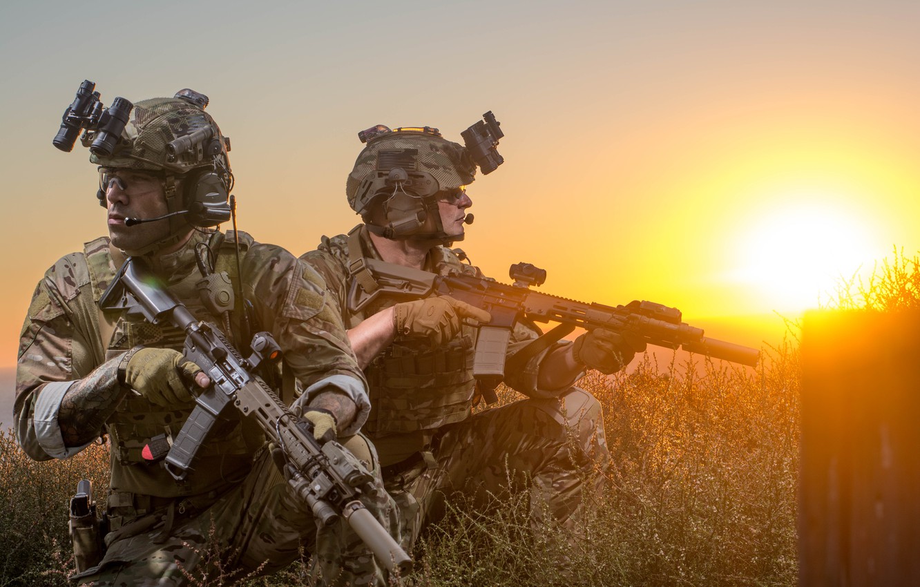 Wallpaper Sunset Army Soldiers Image For Desktop Section