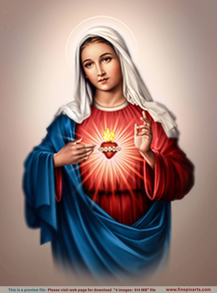 Immaculate Heart Of Mary Colour Mb Mother Image