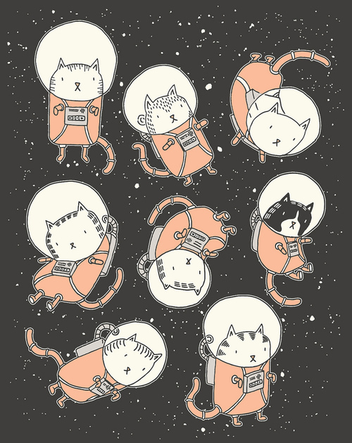 Space Cat Background Cats D