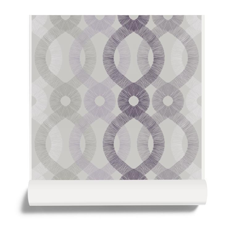 Spiro Wallpaper In Light Purple And Multi From The Handcraft