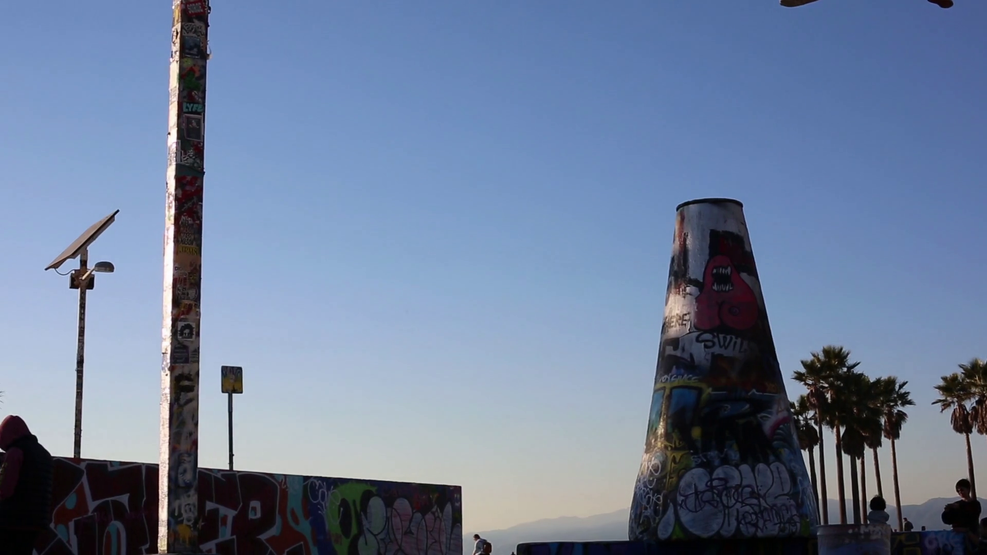 Paint And Graffiti Walls In Venice Beach Stock Video Footage