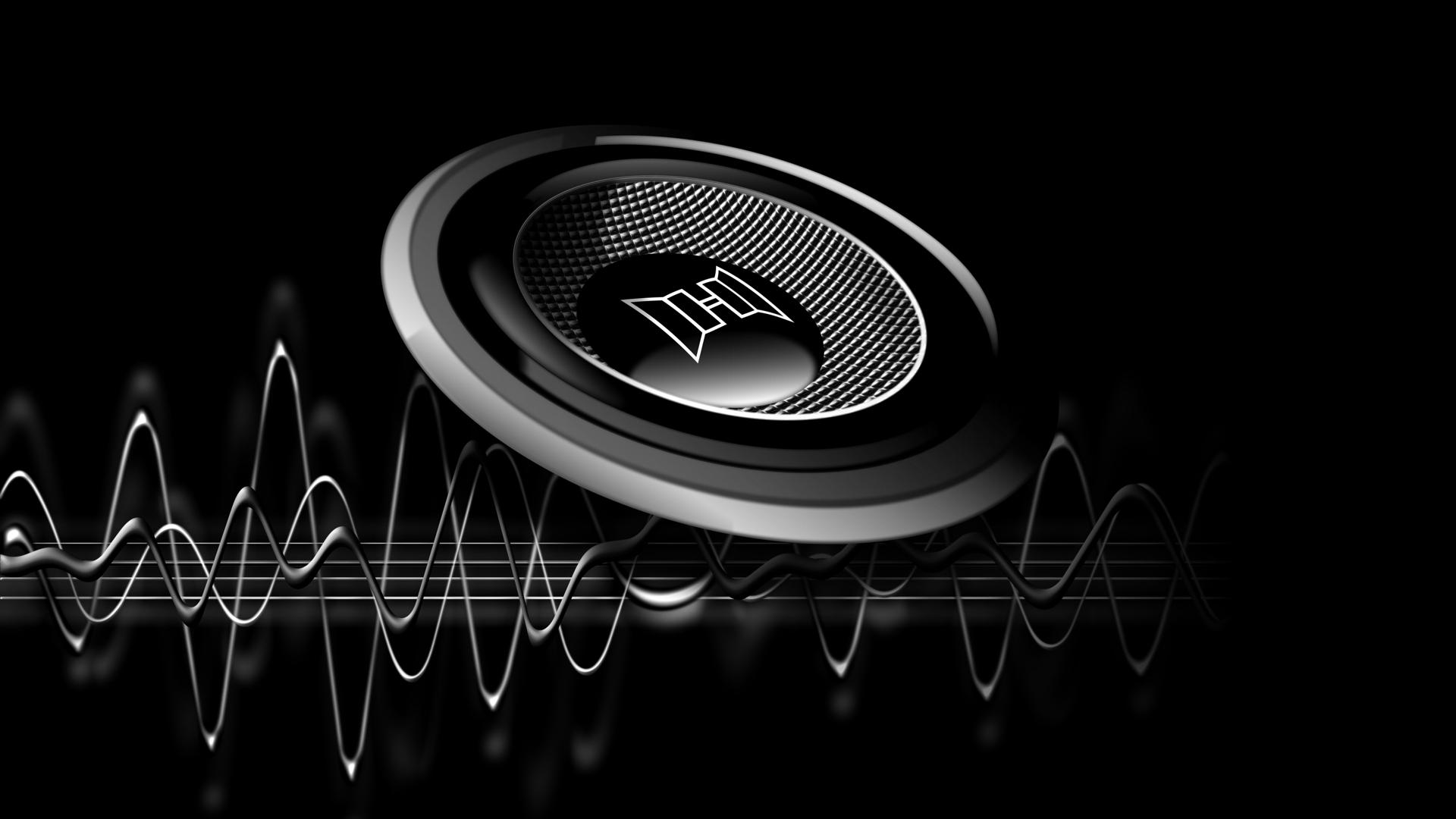 3d And Cg Abstract Black Speaker Music Wallpaper