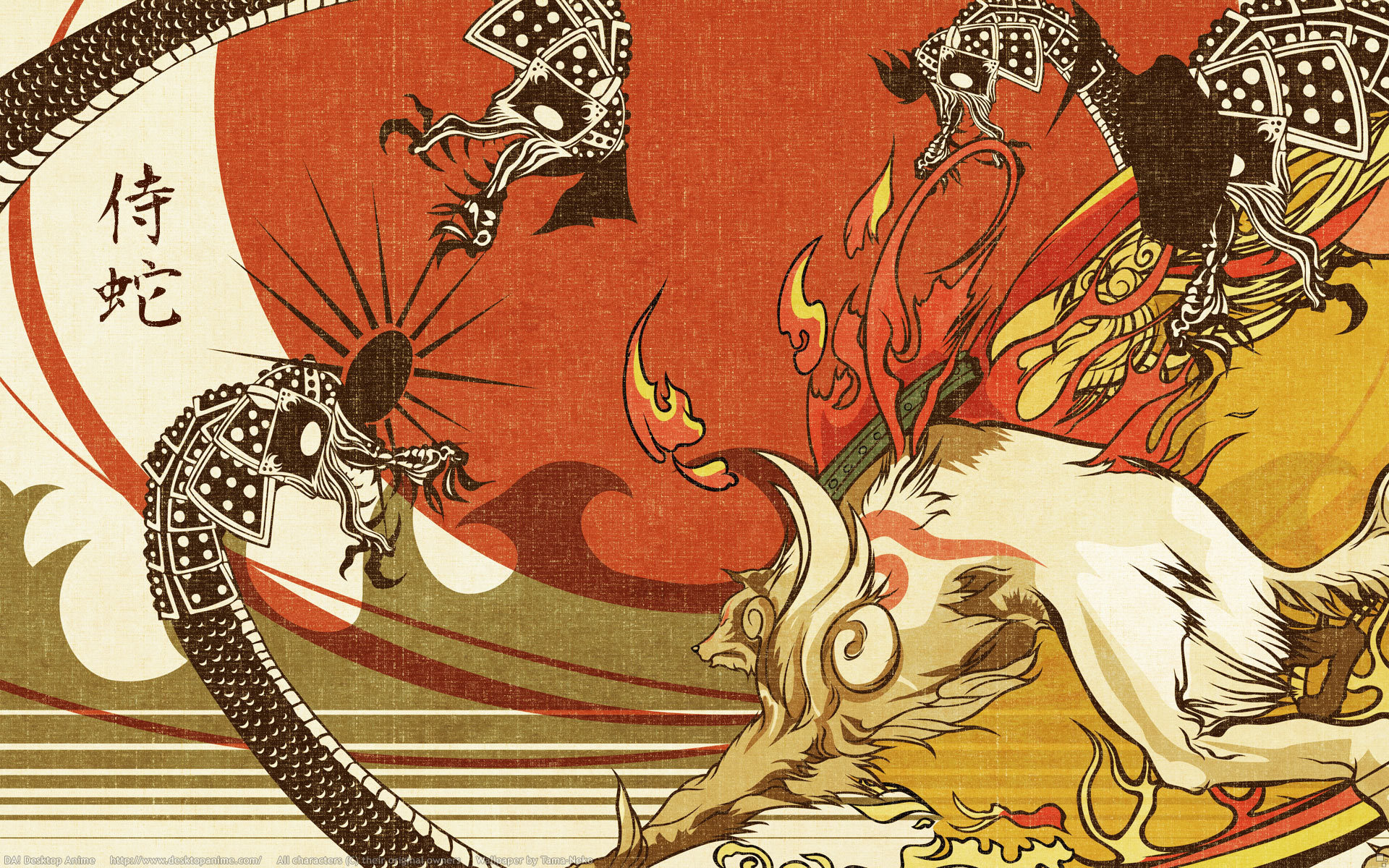 Amaterasu Vs Orochi Wallpaper Okami