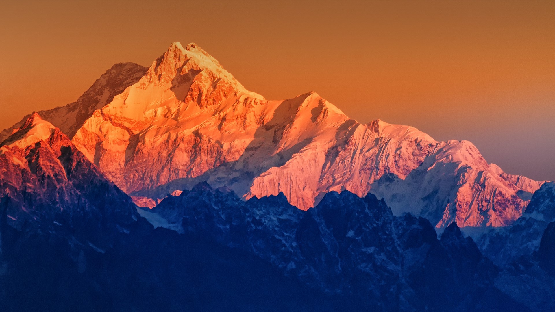 Nature Landscape Mountains Snow Snowy Mountain Peak Sunset Himalayas HD Wallpaper