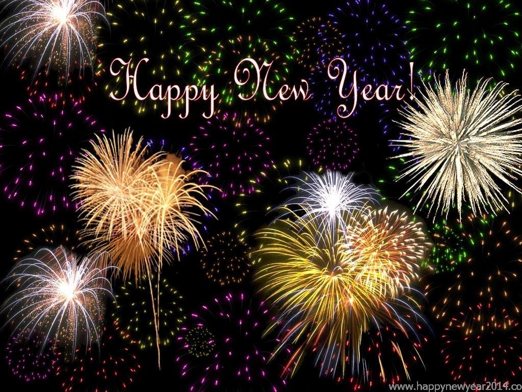 Happy New Year Fireworks Desktop Background