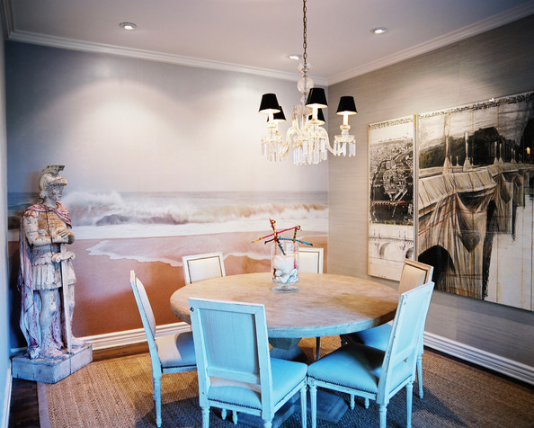 French Dining Room A Wallpaper Mural In Space With Round