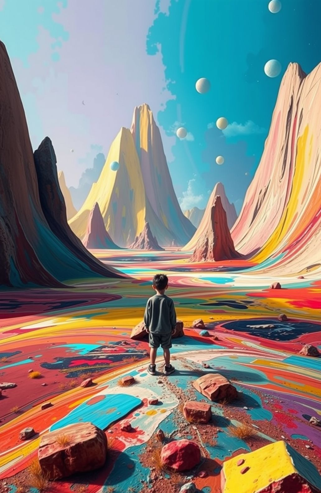 Abostrak Alone Boy Wallpaper