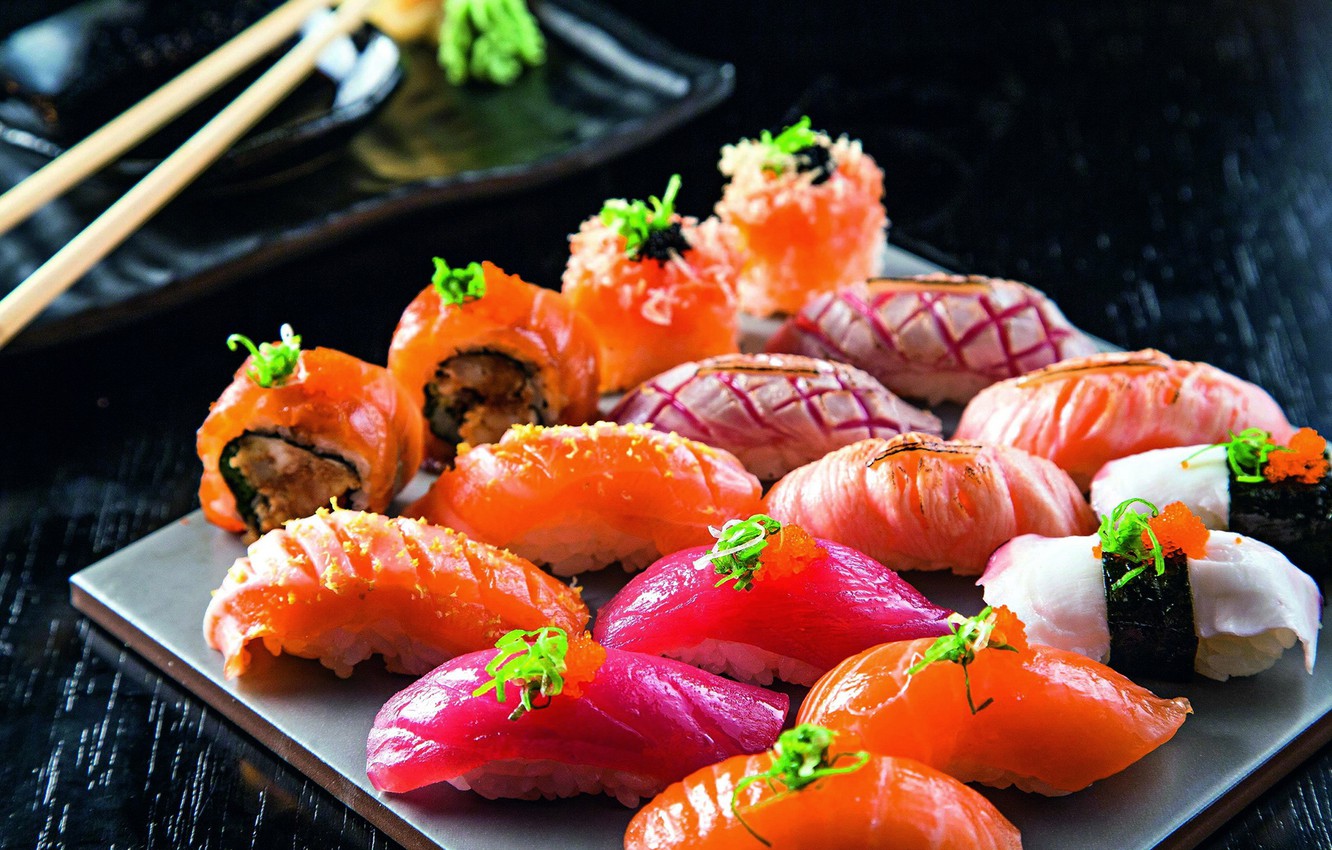 Wallpaper Fish Sushi Rolls Image For Desktop Section