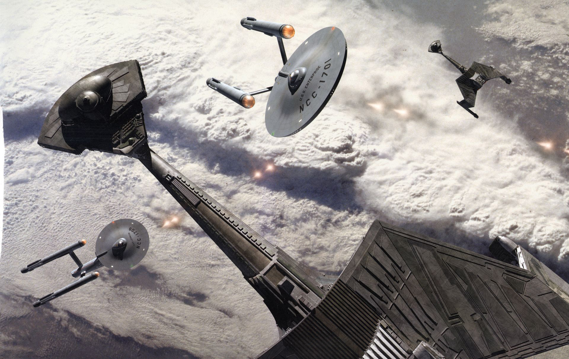 Star Trek Starship Enterprise Spaceship Battle Wallpaper