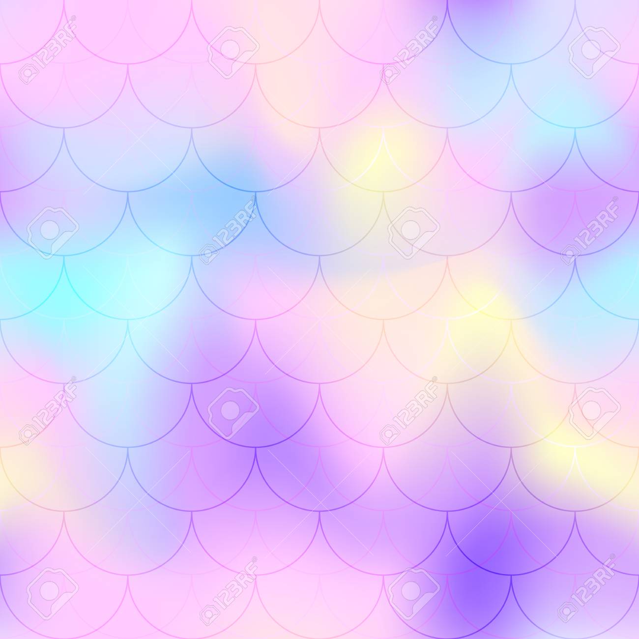 Pink Violet Mermaid Scale Vector Background Candy Color