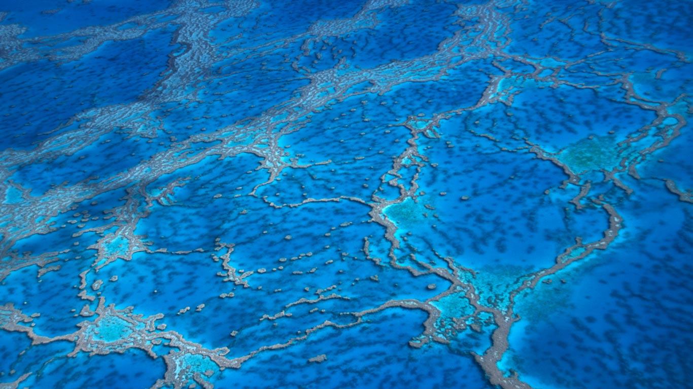 Aerial Of The Great Barrier Reef Queensland Australia