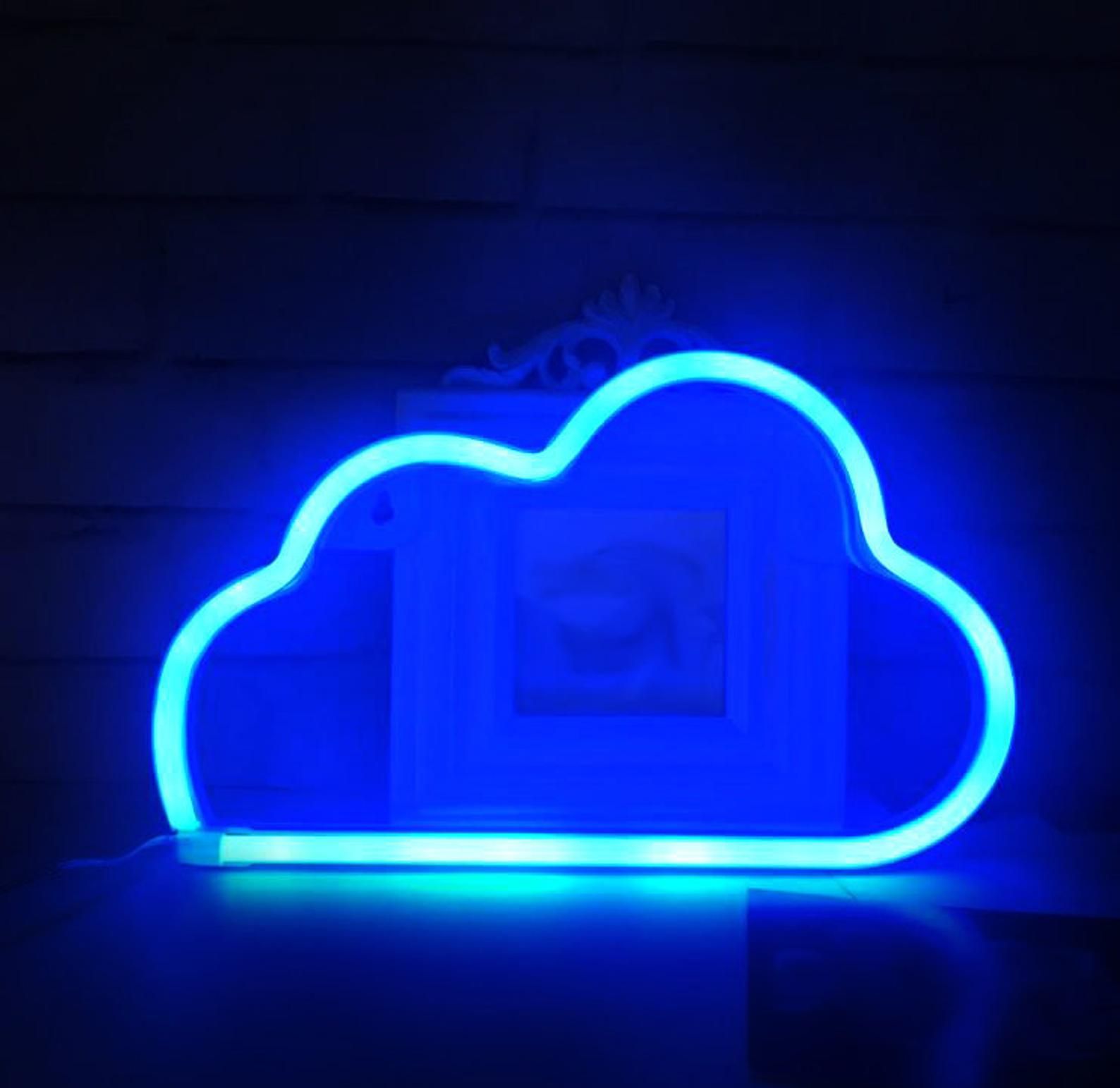 Led Neon Sign Blue Cloud
