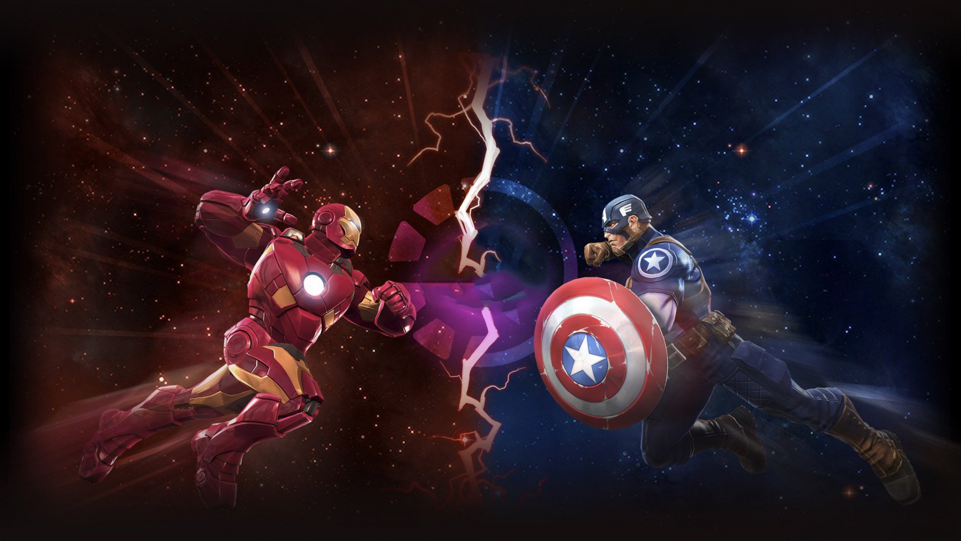 Iron Man Vs Captain America Artwork Wallpaper Stream