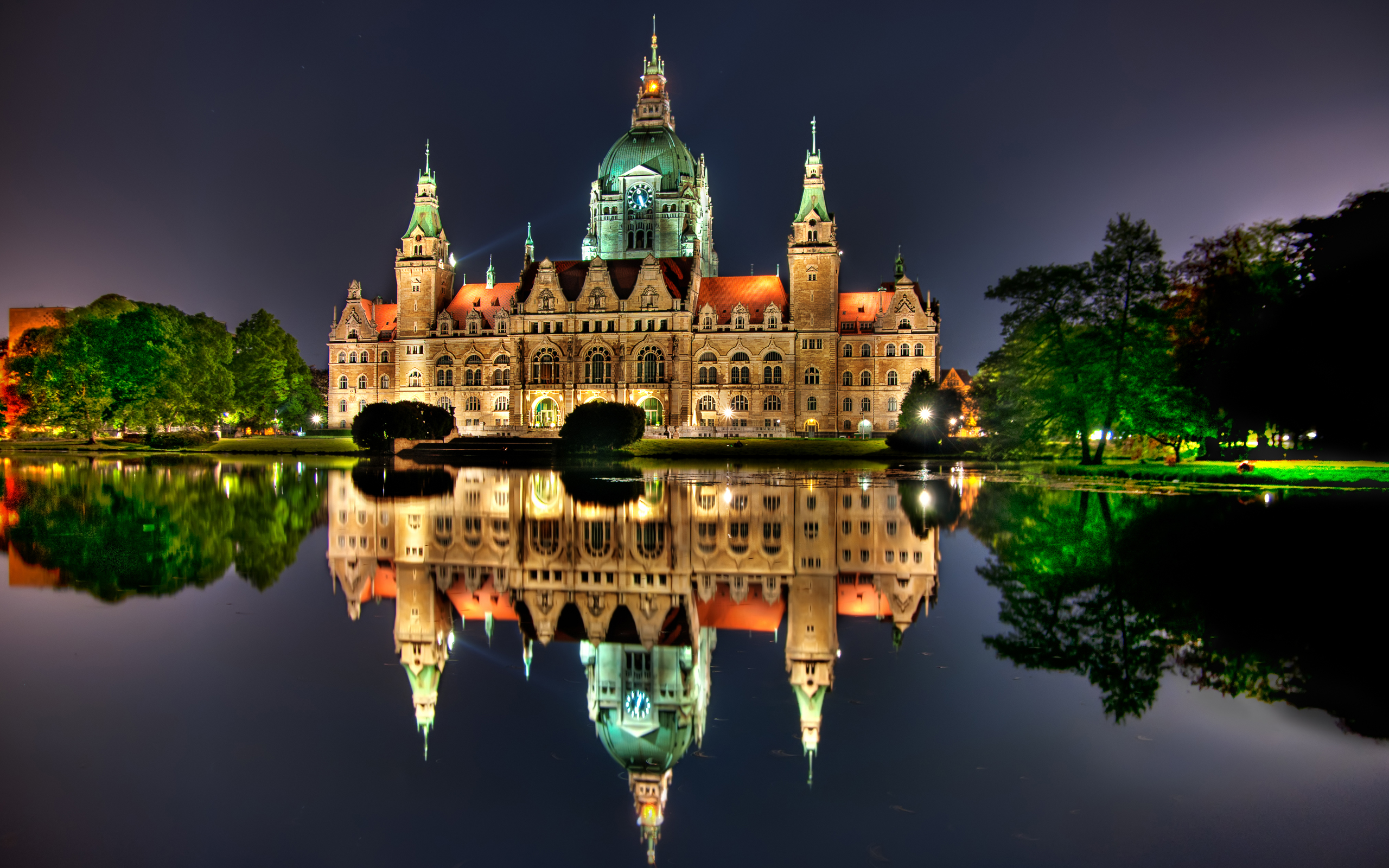 New City Hall In Hanover Germany Widescreen Wallpaper Wide