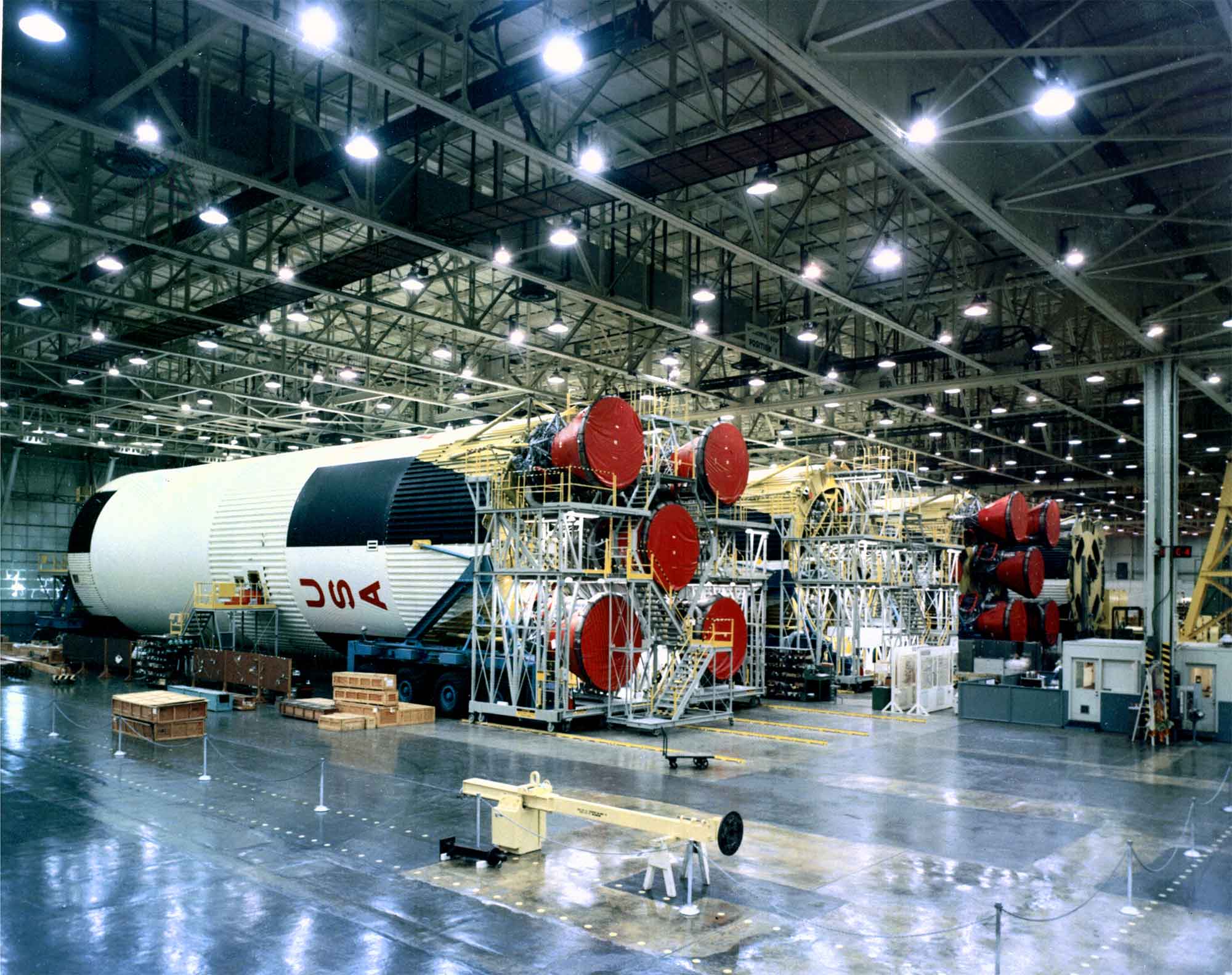 Space Wallpaper Saturn V First Stage Assembly