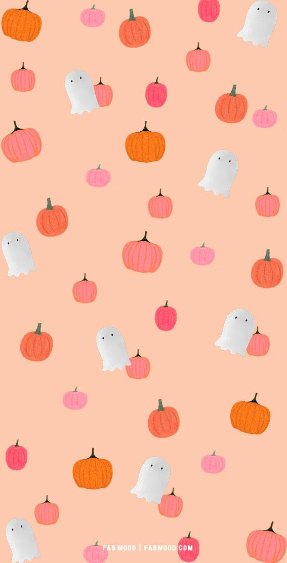 12 Fall Wallpaper Ideas Ghost Pumpkin 1   Fab Mood Wedding