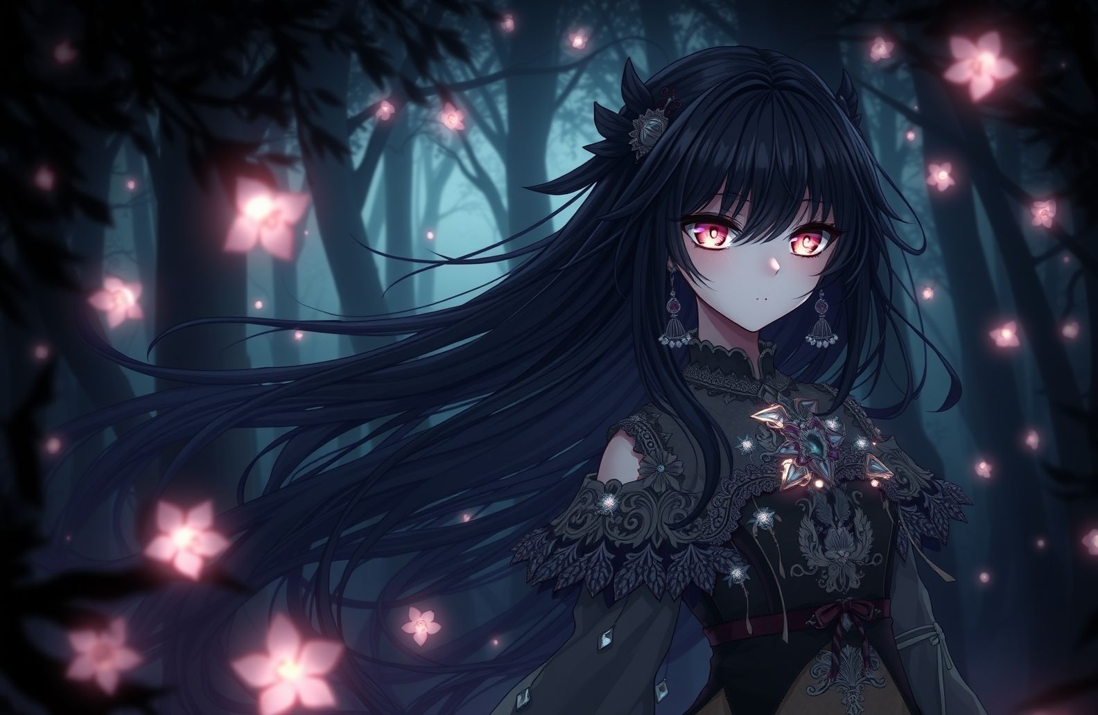 Dark Anime Girl Wallpaper