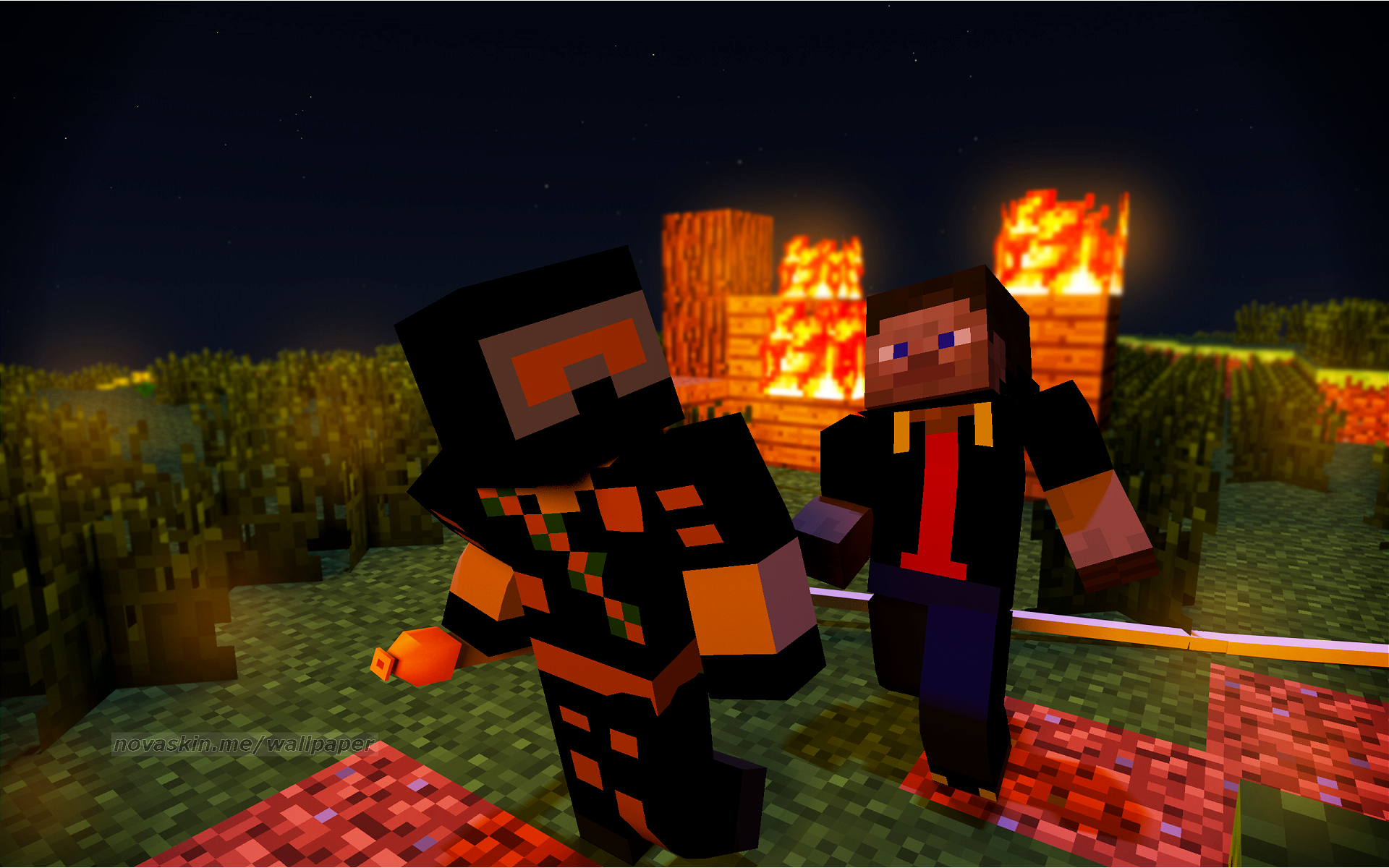 Novaskin-minecraft-wallpaper: Dance off! by ramrod1000 on DeviantArt