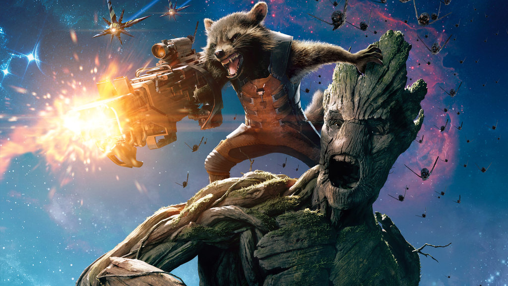 Groot And Rocket Raccoon By Vgwallpaper