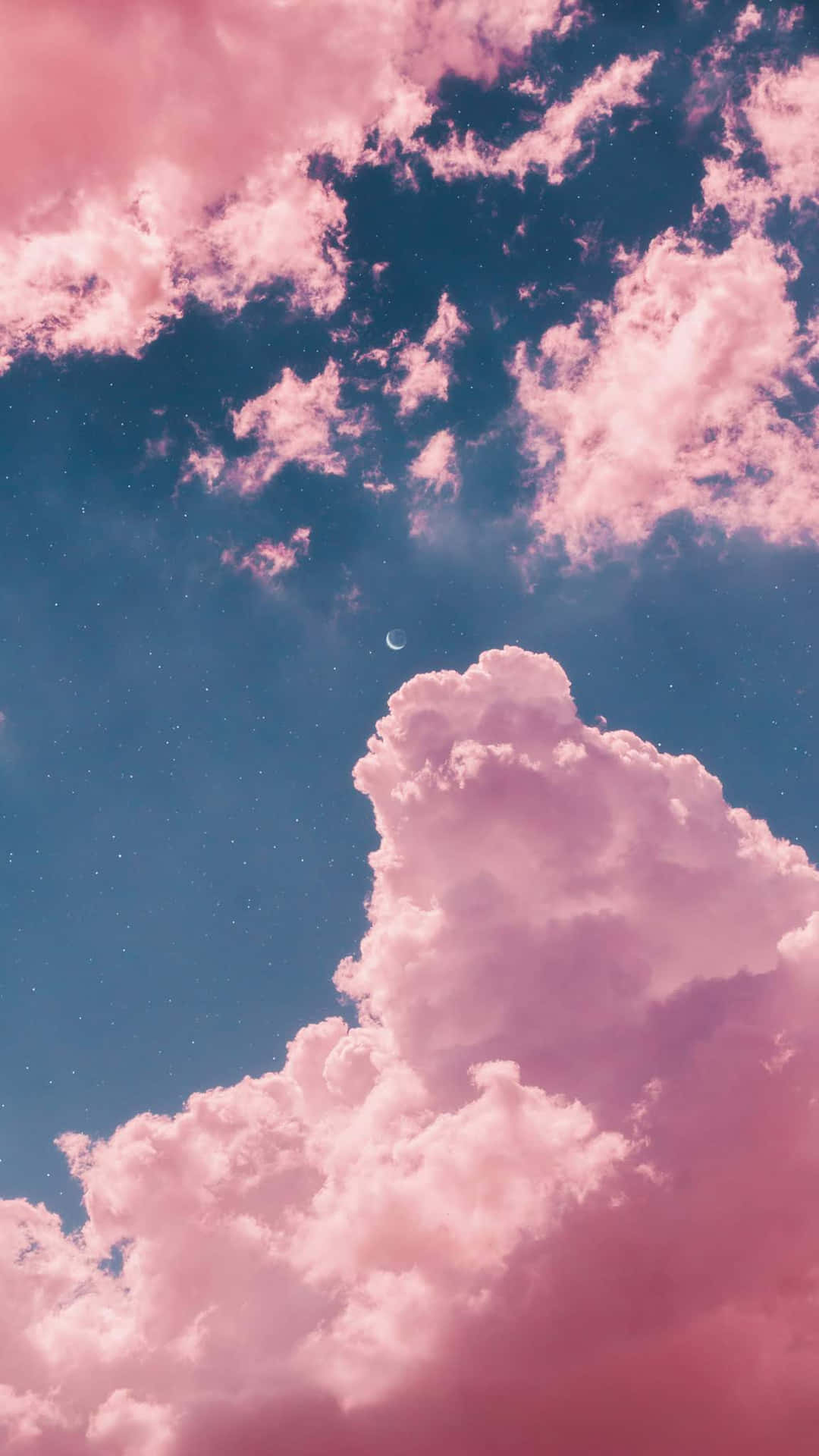 Pink And Blue Clouds Wallpaper