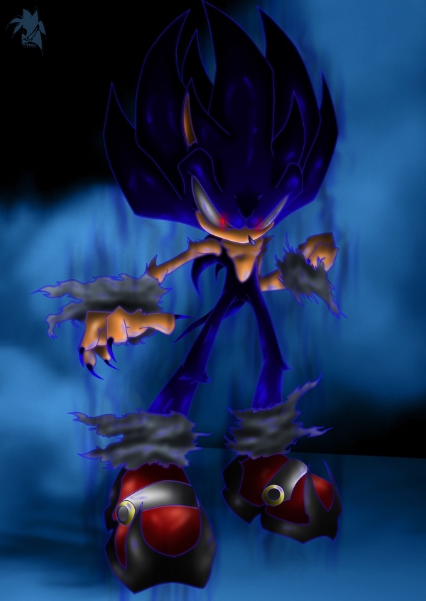 Dark Super Sonic Ev Evil Characters Fan Art