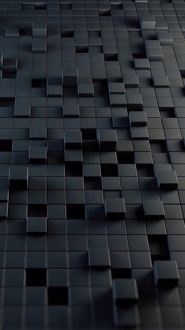Black Blocks Wallpaper iPhone In 3d