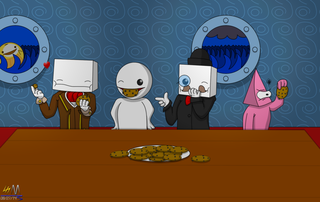 Hatty And Friends Happily Eating Cookies By Soldjermon On